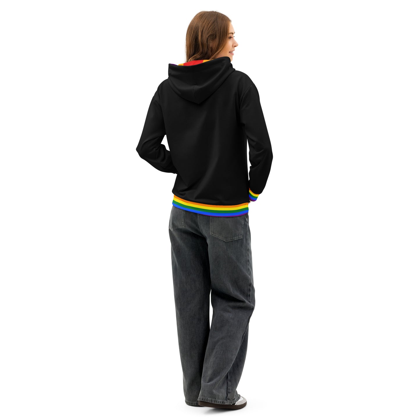 LGBTQ Pride Unisex Cotton Hoodie lgbtq-pride-unisex-cotton-hoodie-back-lifestyle Hoodie