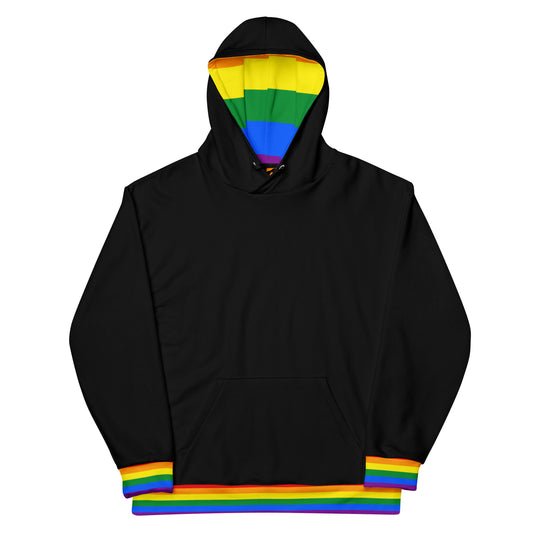 LGBTQ Pride Unisex Cotton Hoodie Pride Black lgbtq-pride-unisex-cotton-hoodie-front Hoodie