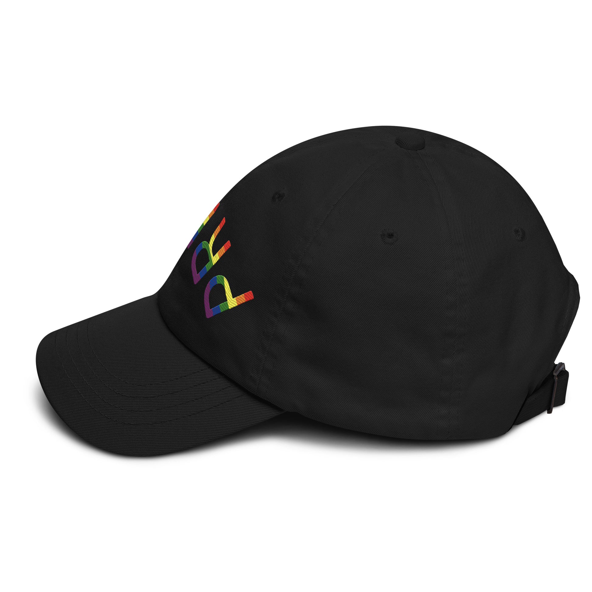 LGBTQ Pride Upside Down Embroidered Baseball Hat lgbtq-pride-upside-down-embroidered-baseball-hat-black-left Baseball Caps