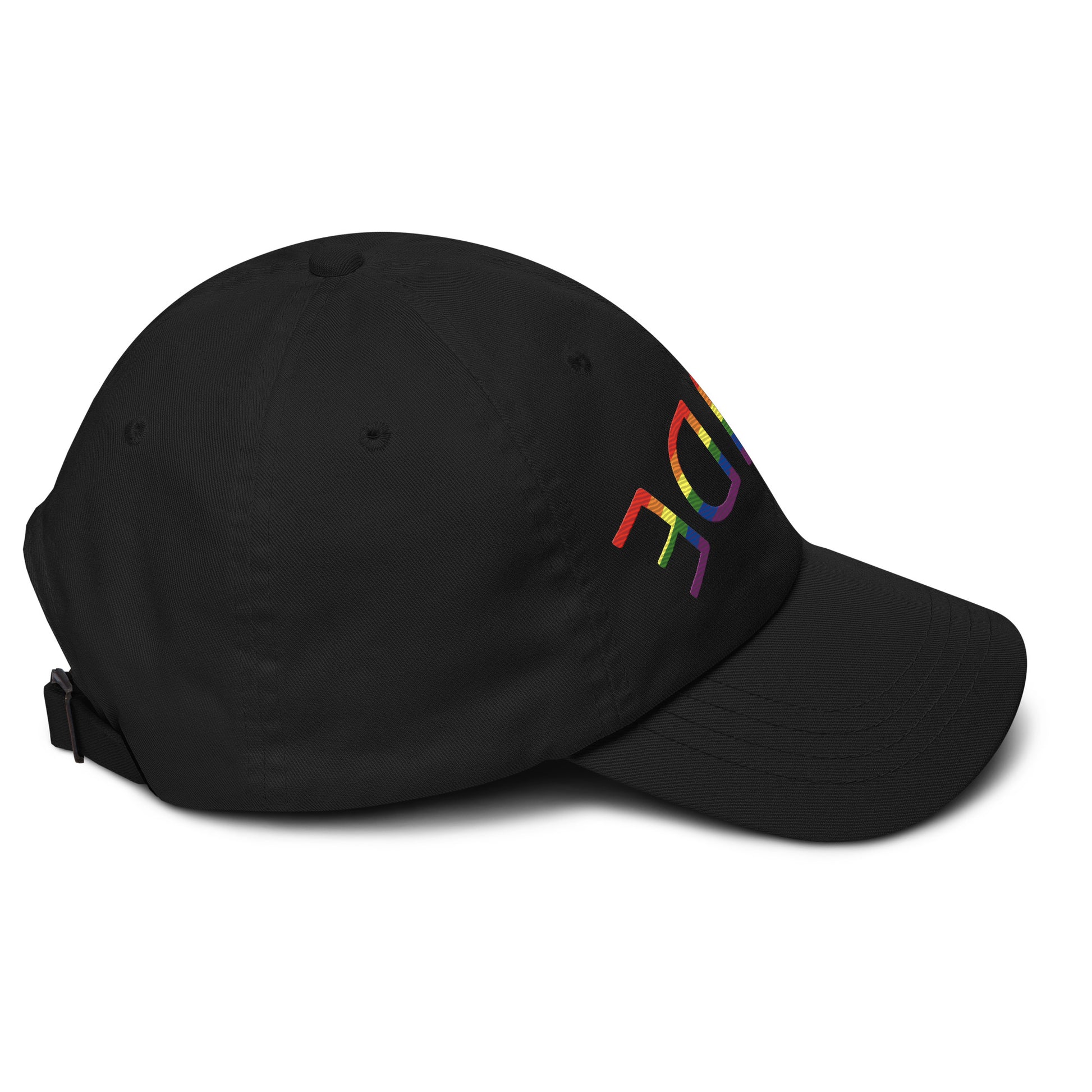 LGBTQ Pride Upside Down Embroidered Baseball Hat lgbtq-pride-upside-down-embroidered-baseball-hat-black-right Baseball Caps