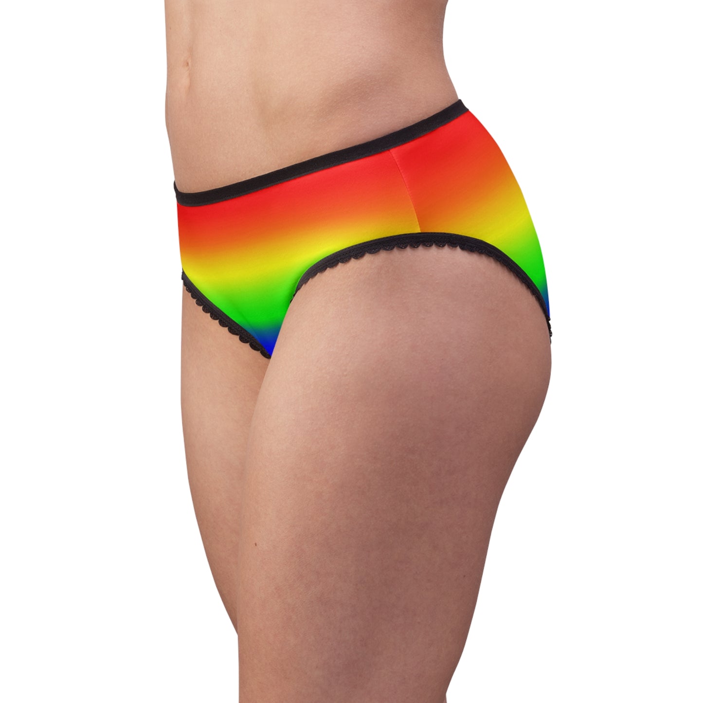 LGBTQ Pride Women's Bikini Briefs Panties - Rainbow lgbtq-pride-womens-bikini-briefs-panties-rainbow-model-side