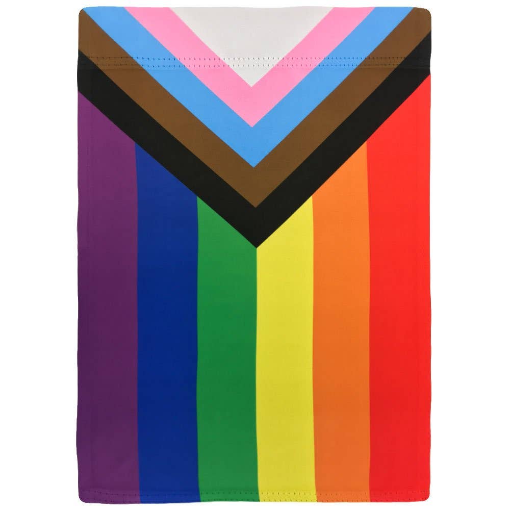 LGBTQ Progress Pride Garden Flag 12x18in Pride Flag Only lgbtq-progress-pride-garden-flag-12x18in-front-flag-only Garden Flag