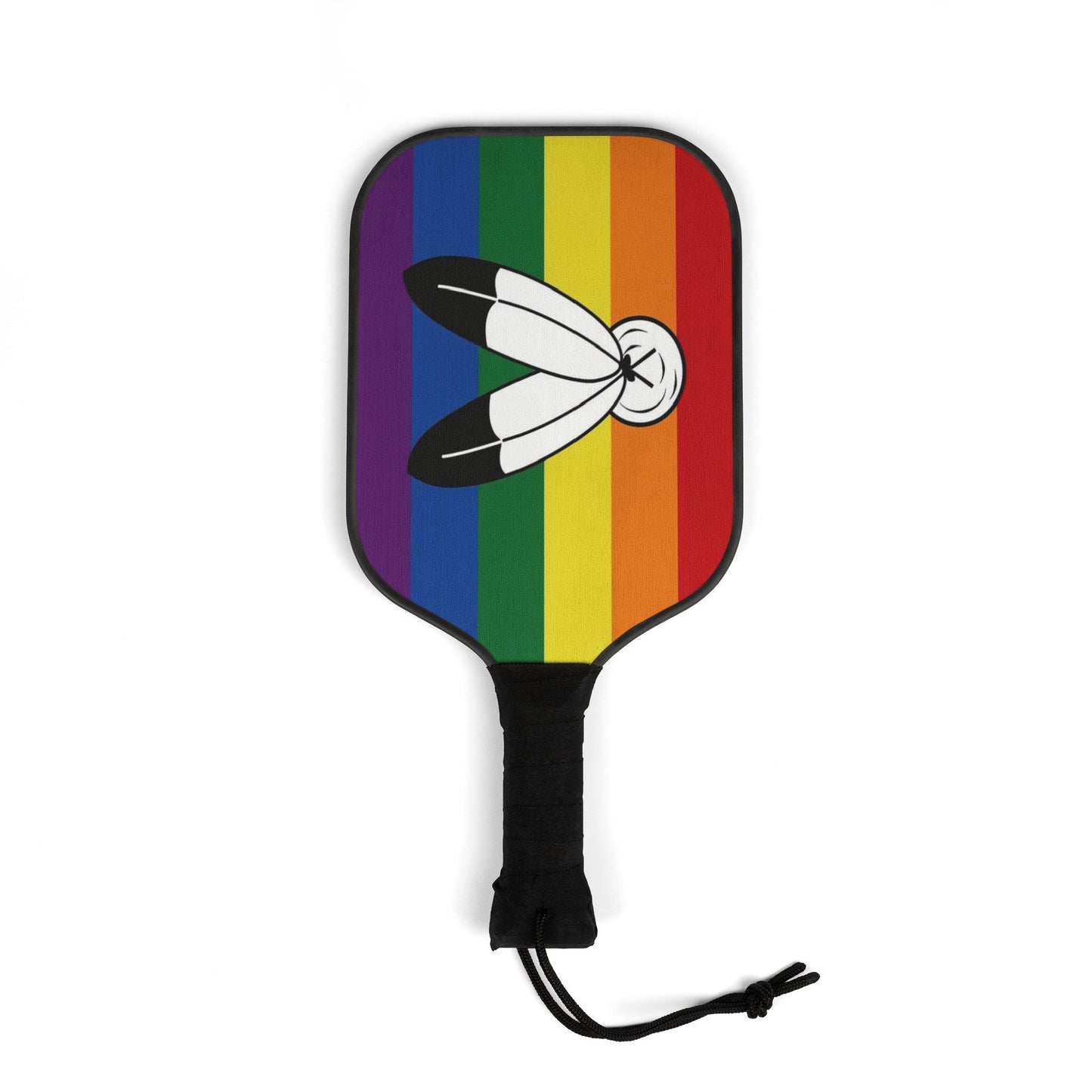 LGBTQ Two-Spirit Pride Pickleball Paddle Set with Balls lgbtq-two-spirit-pride-pickleball-paddle-set-with-balls-single-paddle