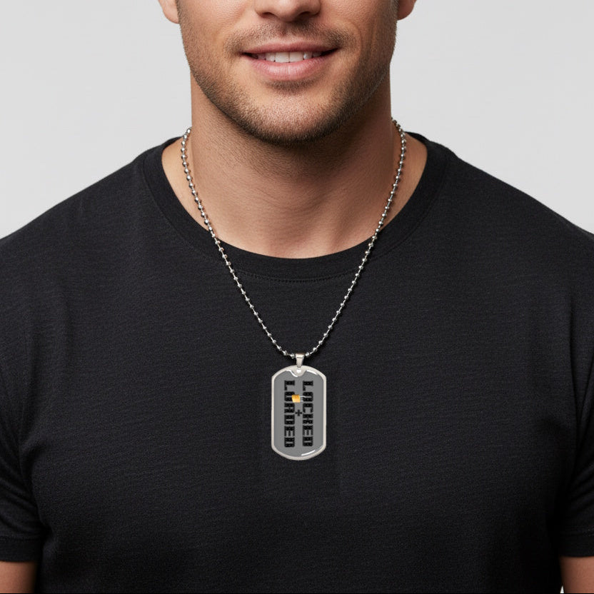 Locked and Loaded Military Dog Tag Necklace locked-and-loaded-military-dog-tag-necklace-silver-lifestyle
