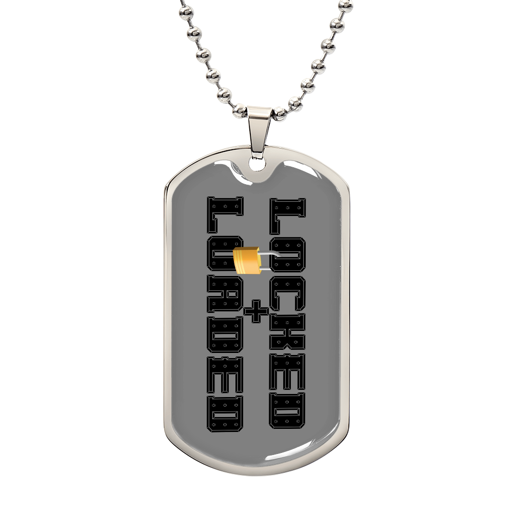 Locked and Loaded Military Dog Tag Necklace Silver locked-and-loaded-military-dog-tag-necklace-silver