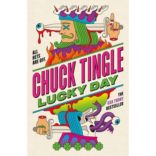 Book cover of 'Lucky Day' by Chuck Tingle with colorful design and text.