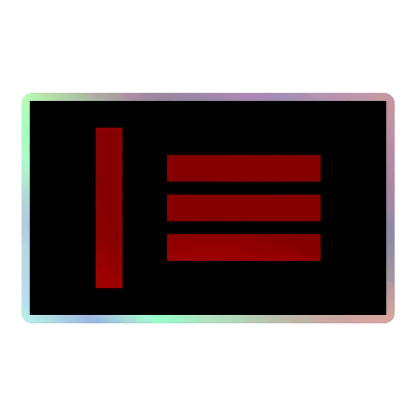 Master Slave Pride Flag Holographic Sticker 5.5″ master-slave-pride-flag-holographic-sticker-5in-front