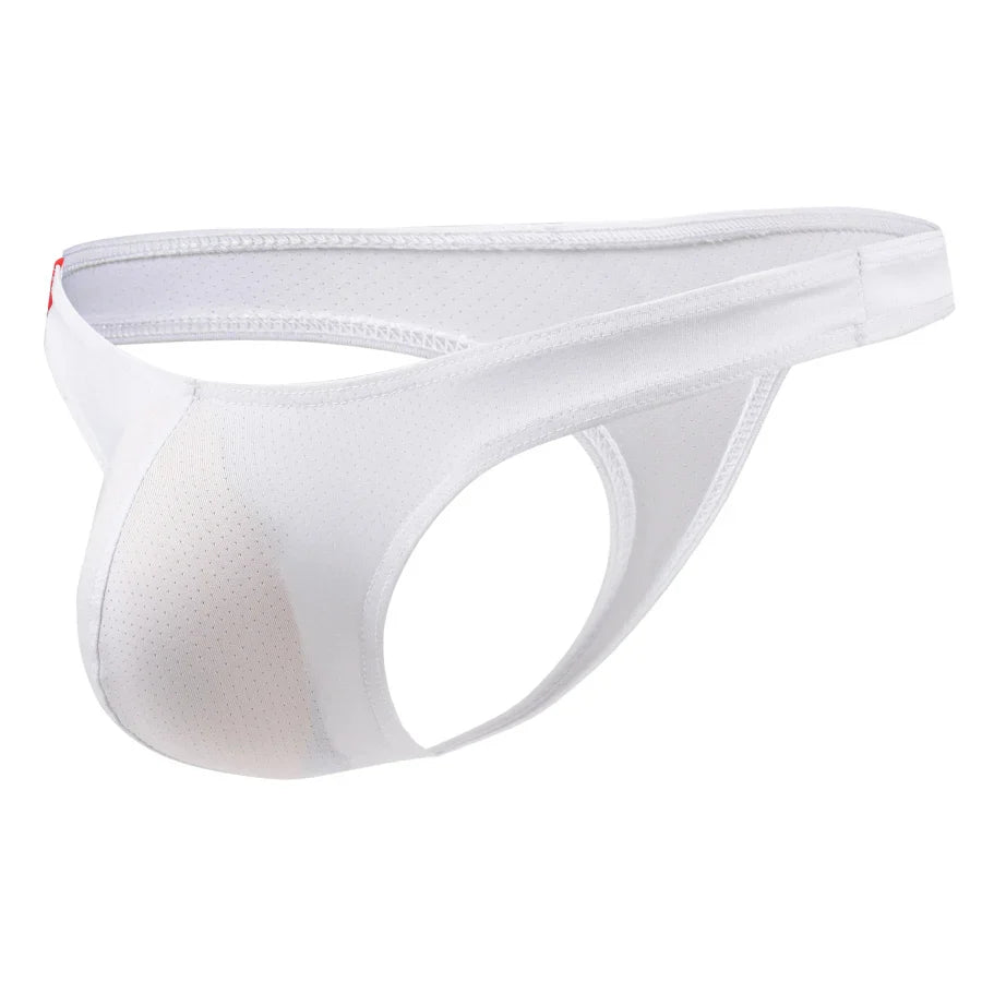 White men's underwear on a white background