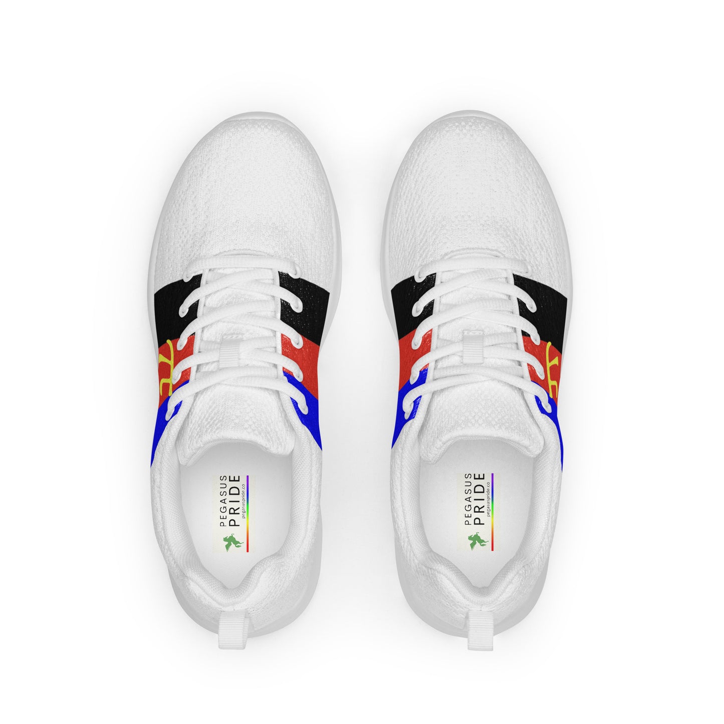 Polyamorous Polyamory Pride Flag Men’s Athletic Shoes Polyamorous mens-athletic-shoes-white-front-64ab3d8c6e4e4