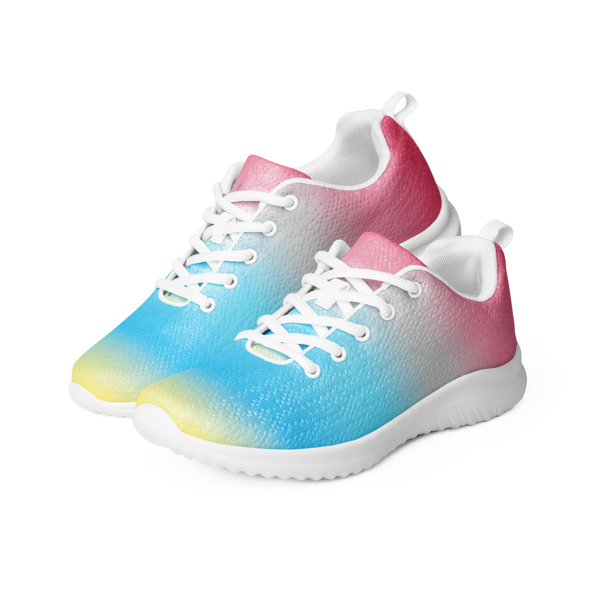 Genderflux Pride Men’s Athletic Shoes - Ombre mens-athletic-shoes-white-left-front-64a884603c63f