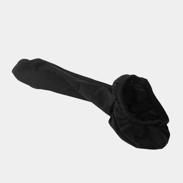 Black mens novelty underwear on a light gray background