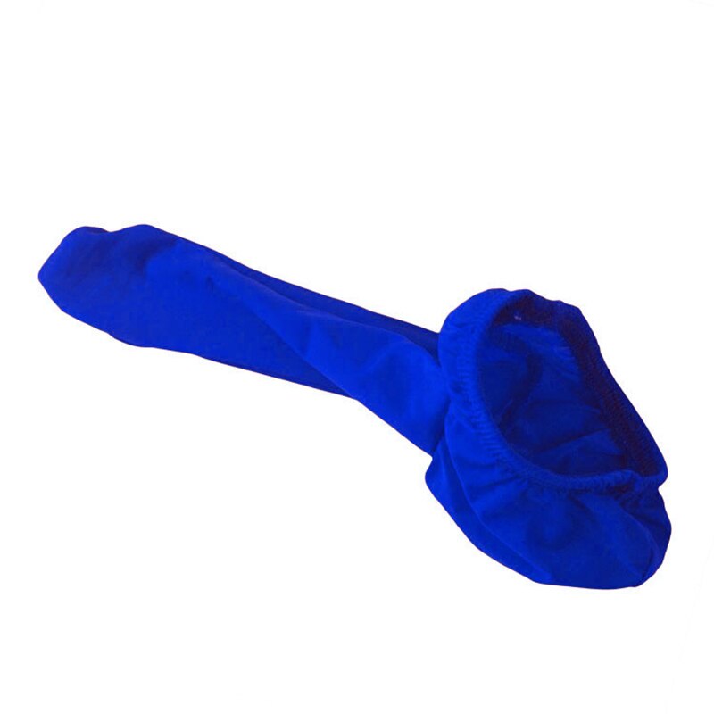 Blue mens novelty underwear on a white background
