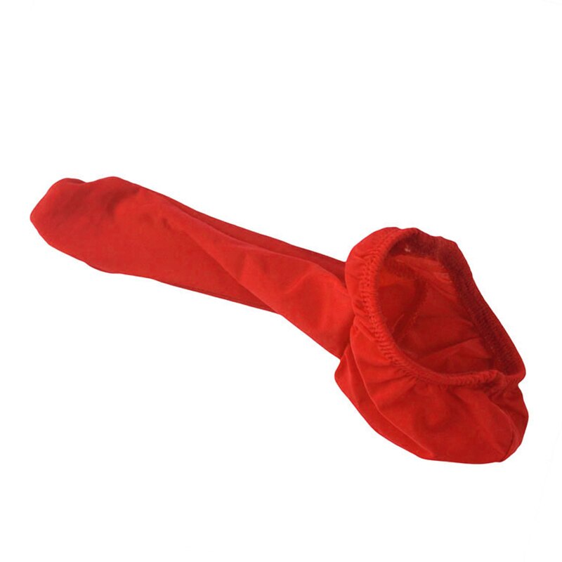 Red novelty mens underwear on a white background