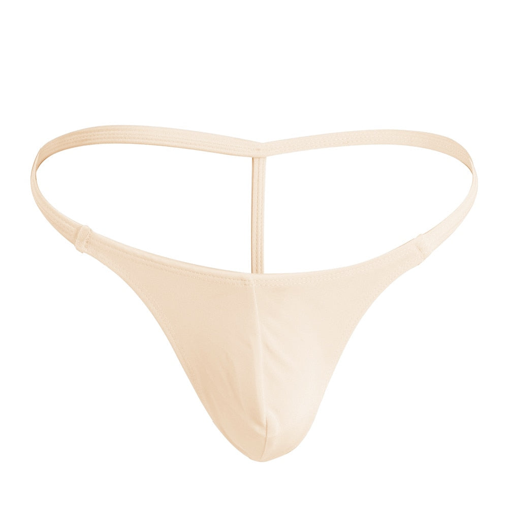 Beige bikini bottom on a white background