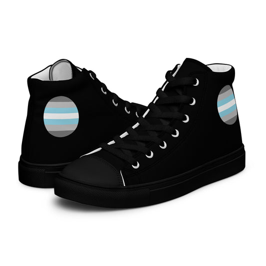 Demiboy Men’s High Top Canvas Athletic Shoes Black Demiboy mens-high-top-canvas-shoes-black-left-657e60712c5be High Top Shoes