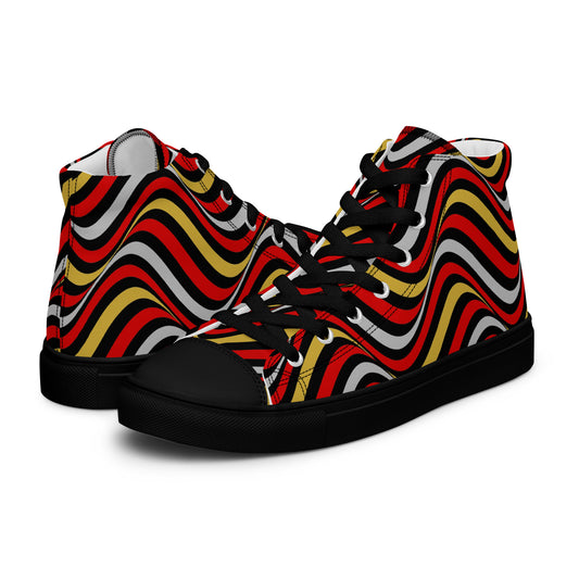 Proculsexual Wavey Men’s High Top Canvas Athletic Shoes Black Proculsexual mens-high-top-canvas-shoes-black-left-657e80e366e13 High Top Shoes