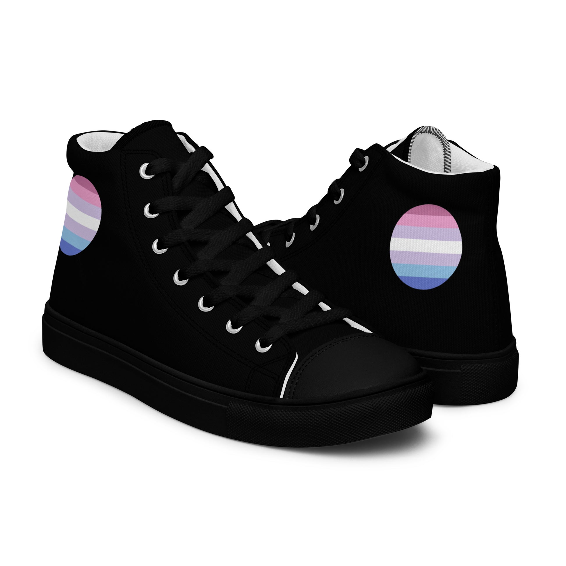 Bigender Men’s High Top Canvas Athletic Shoes mens-high-top-canvas-shoes-black-right-657e5f2e9e55c