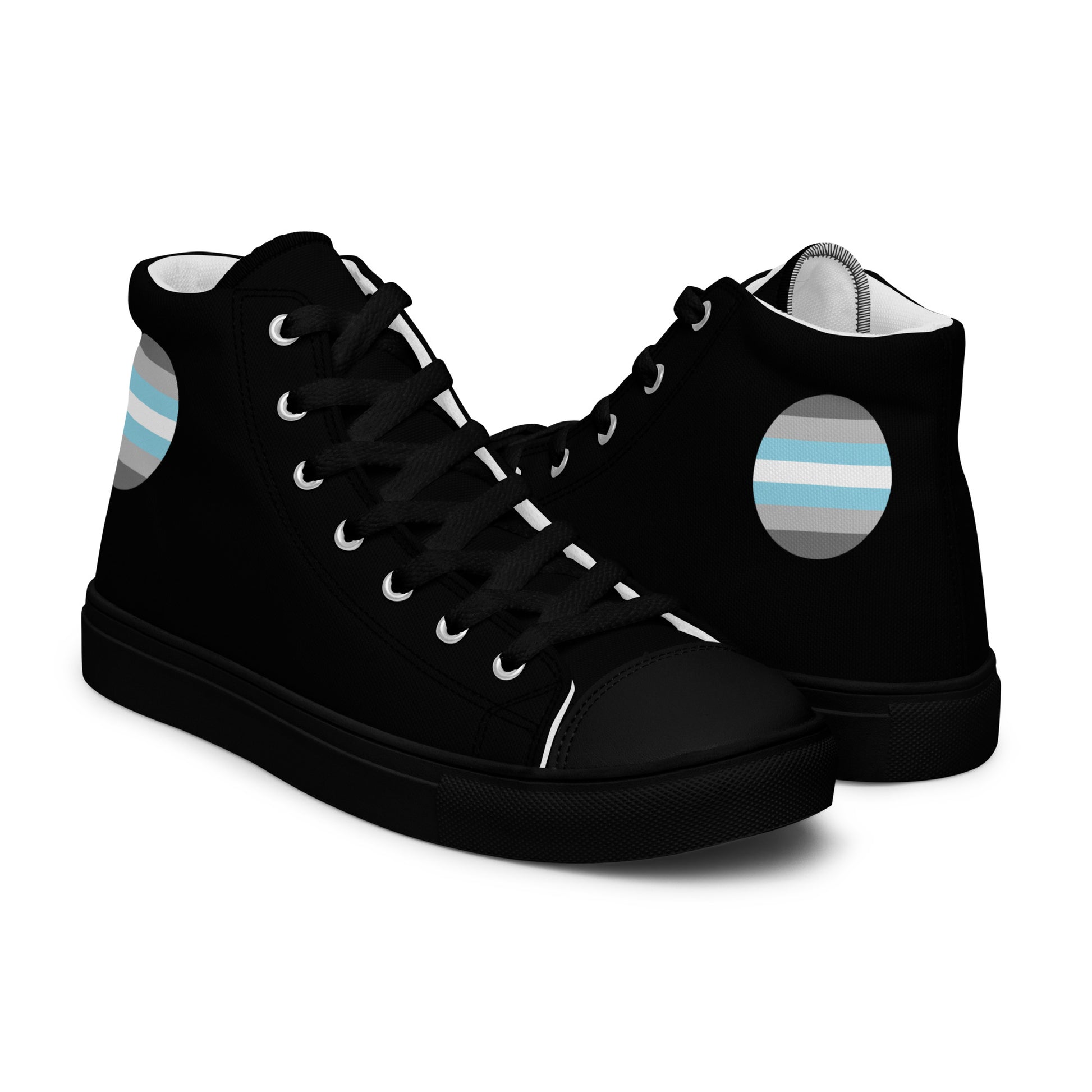 Demiboy Men’s High Top Canvas Athletic Shoes mens-high-top-canvas-shoes-black-right-657e60712e605