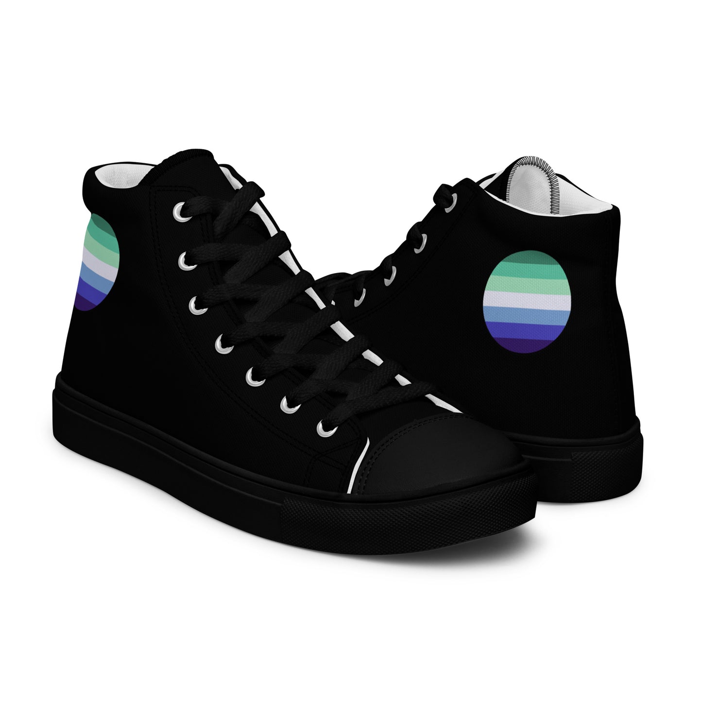 Gay MLM Vincian Men’s High Top Canvas Athletic Shoes mens-high-top-canvas-shoes-black-right-657e617aab3c0