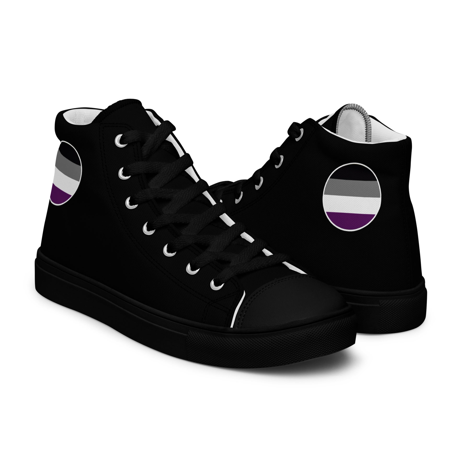 Asexual Ace Men’s High Top Canvas Athletic Shoes mens-high-top-canvas-shoes-black-right-657e6eacaae6e