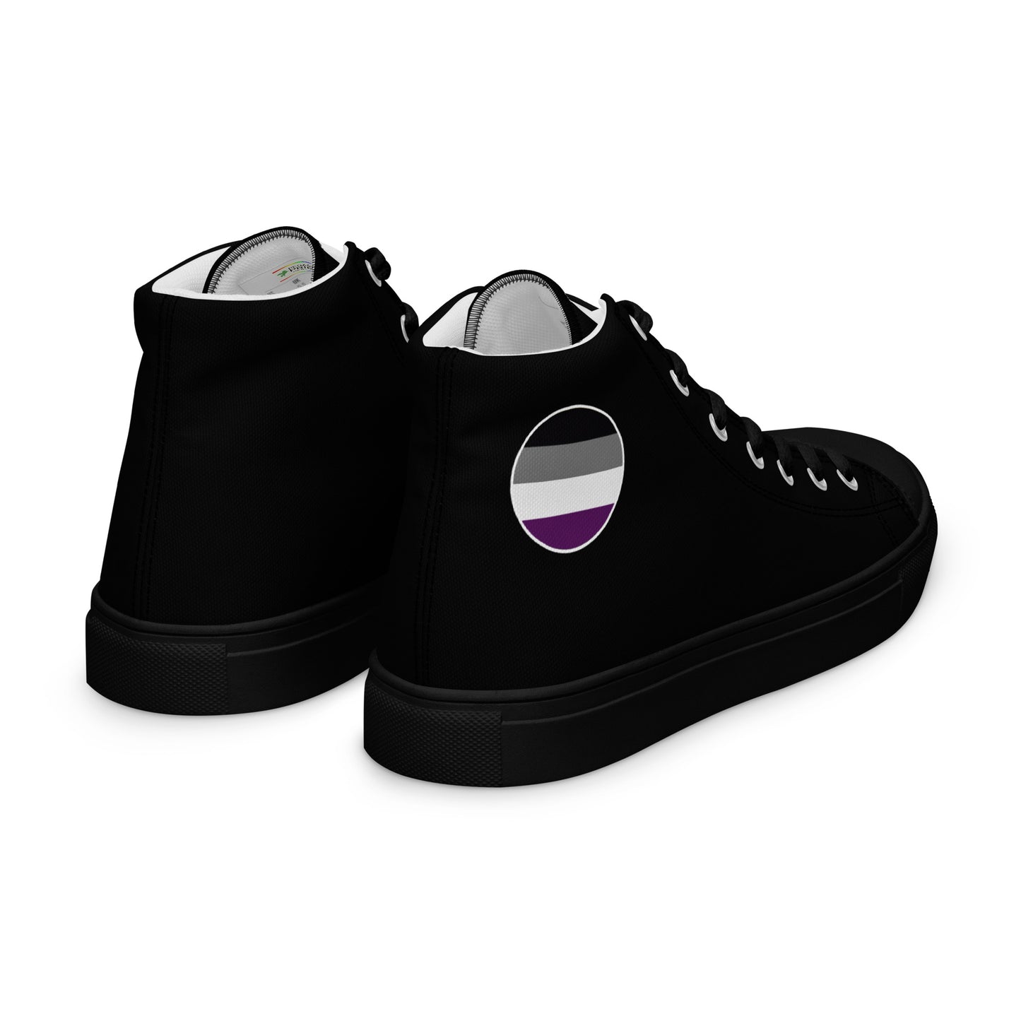 Asexual Ace Men’s High Top Canvas Athletic Shoes mens-high-top-canvas-shoes-black-right-back-657e6eacaa555