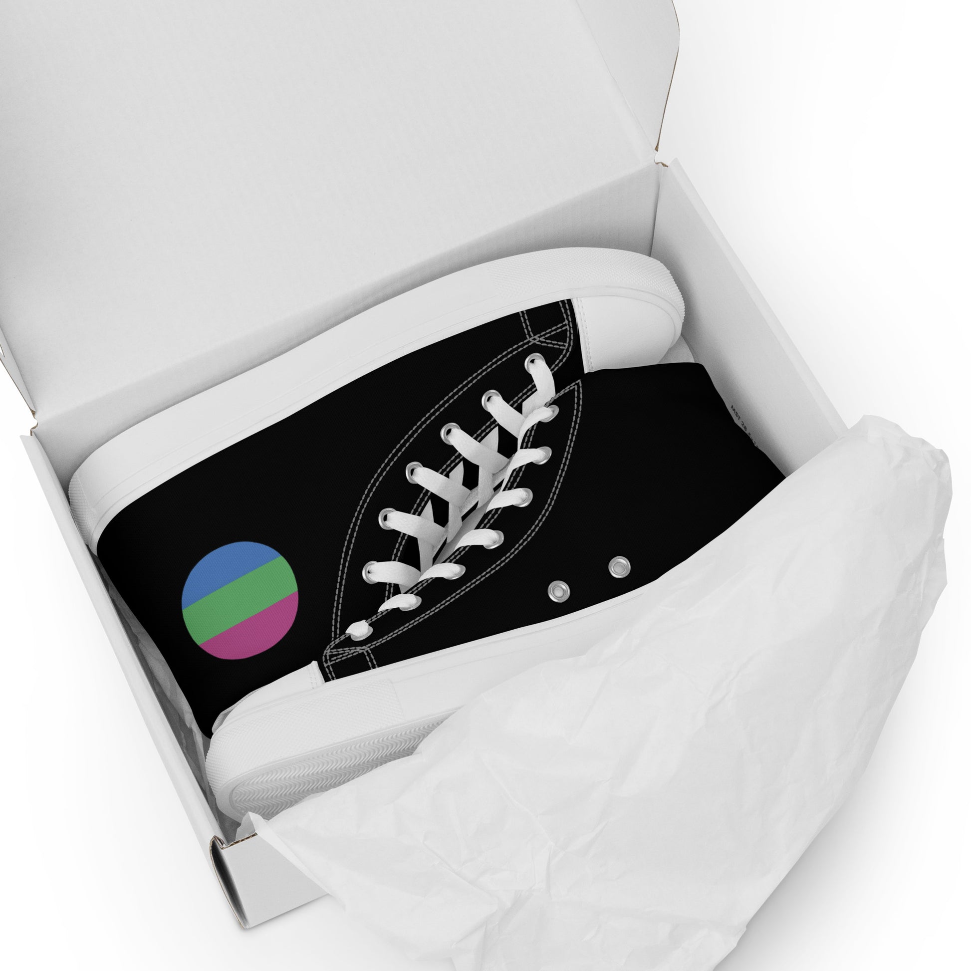 Polysexual Poly Pride Men’s High Top Canvas Athletic Shoes mens-high-top-canvas-shoes-white-front-657e694d7c9ea