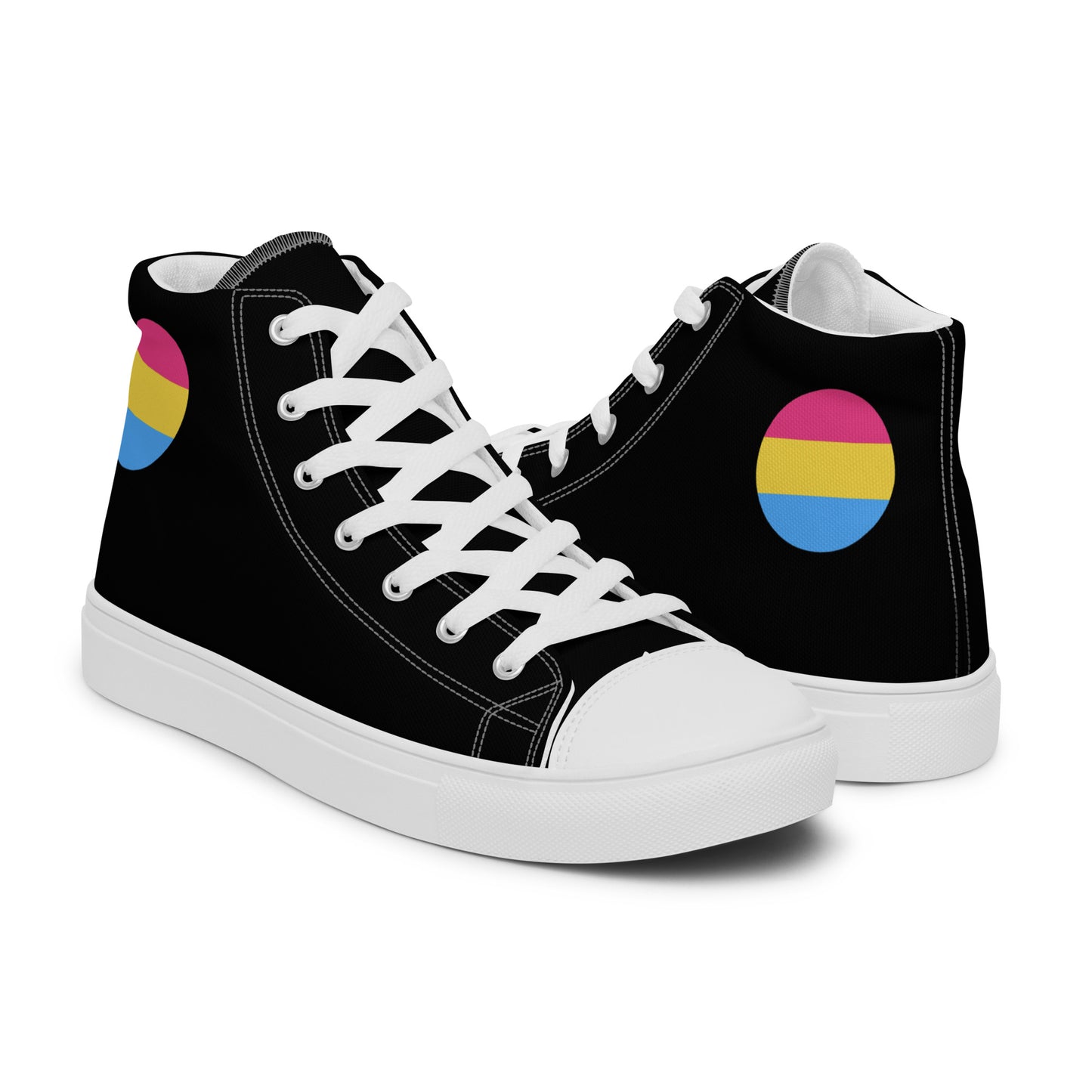 Pansexual Pan Pride Men’s High Top Canvas Athletic Shoes mens-high-top-canvas-shoes-white-right-657e656be33c1