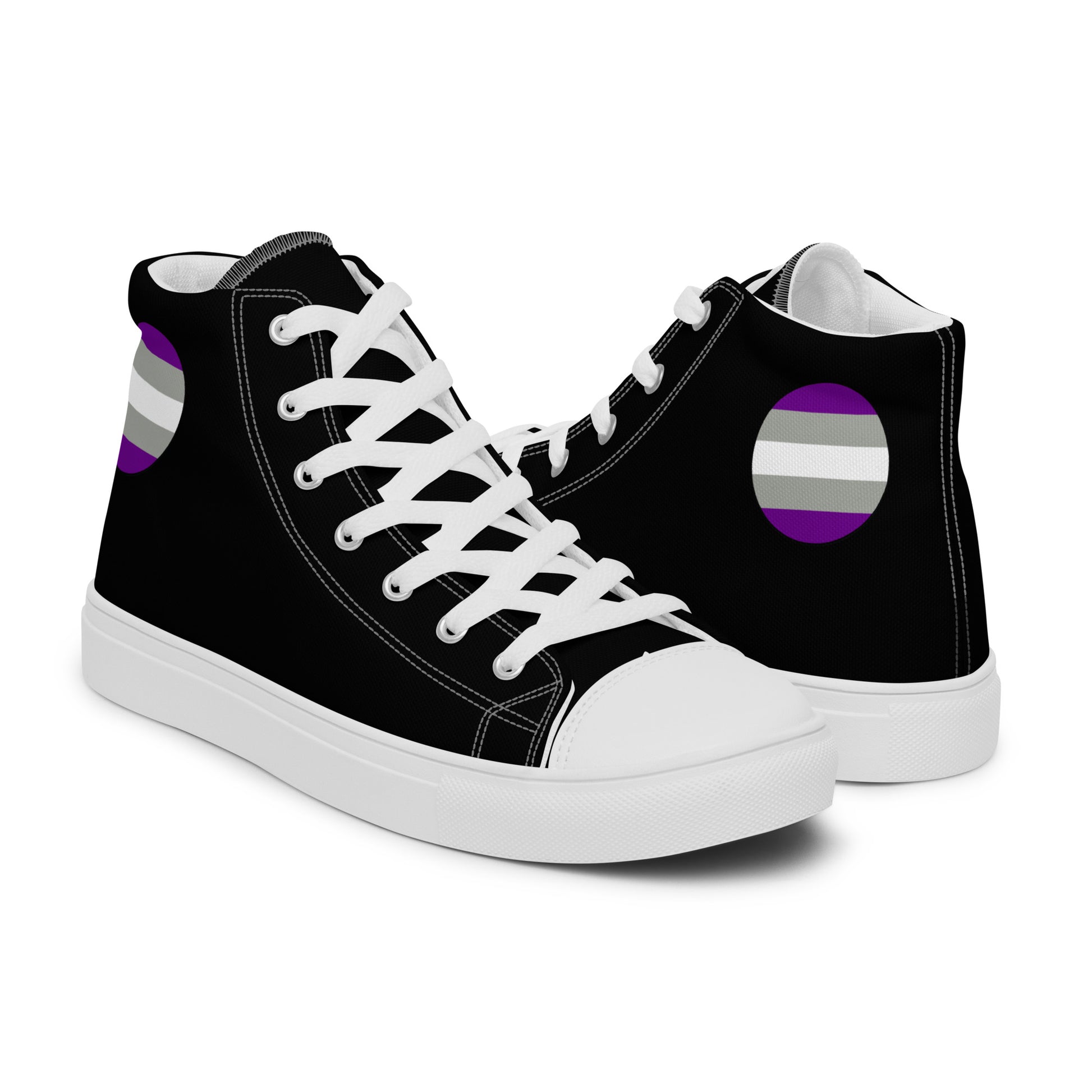 Greysexual Pride Men’s High Top Canvas Athletic Shoes mens-high-top-canvas-shoes-white-right-657e65f4bd4cc