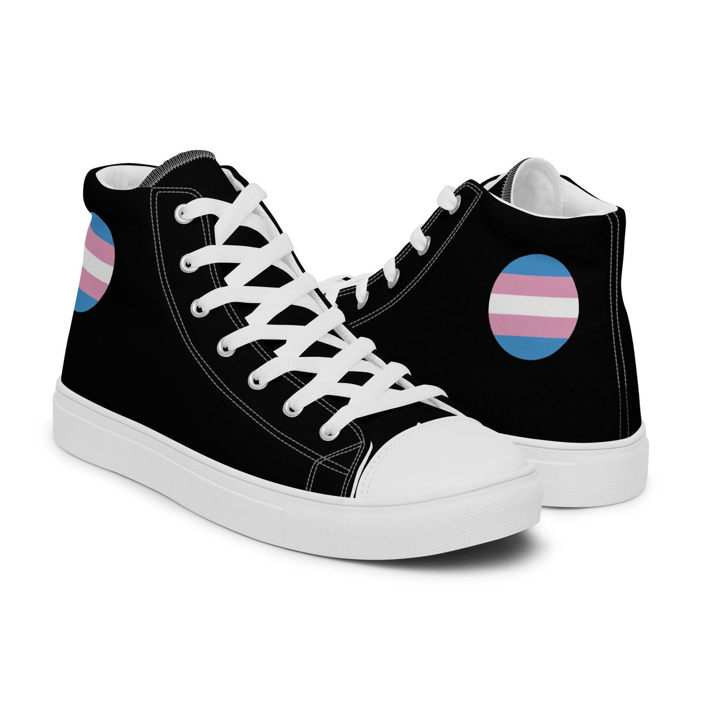 Transgender Trans Pride Men’s High Top Canvas Athletic Shoes mens-high-top-canvas-shoes-white-right-657e675c1385c