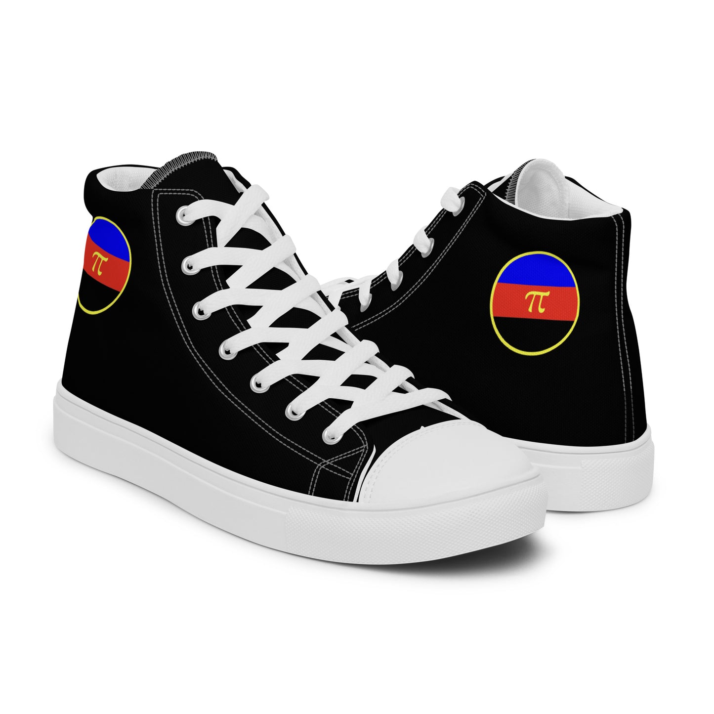 Polyamorous Polyamory Pride Men’s High Top Canvas Athletic Shoes mens-high-top-canvas-shoes-white-right-657e6d1daa804