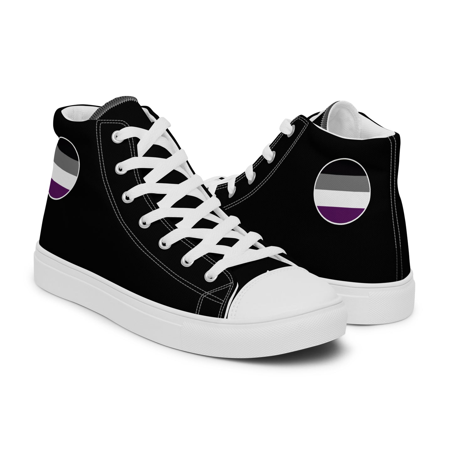 Asexual Ace Men’s High Top Canvas Athletic Shoes mens-high-top-canvas-shoes-white-right-657e6eacab2a9