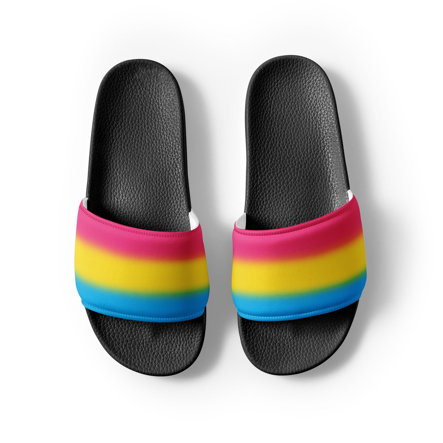 Pansexual Pan Pride Mens Slides Sandals mens-slides-black-front-2-660b4ed82f402