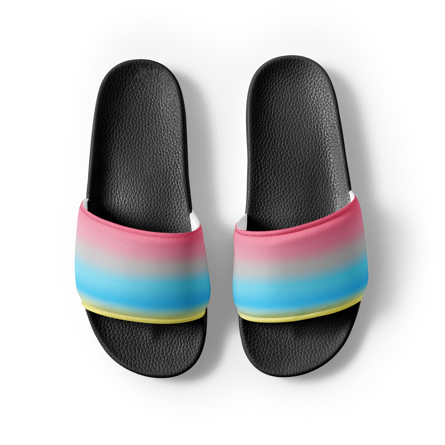 Genderflux Pride Mens Slides Sandals mens-slides-black-front-2-660b5538d03e6