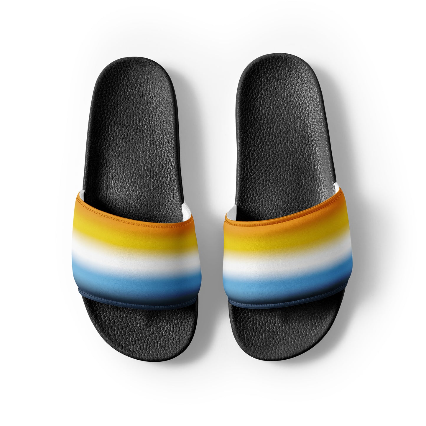 Aroace Pride Mens Slides Sandals mens-slides-black-front-2-660b5917ef75e