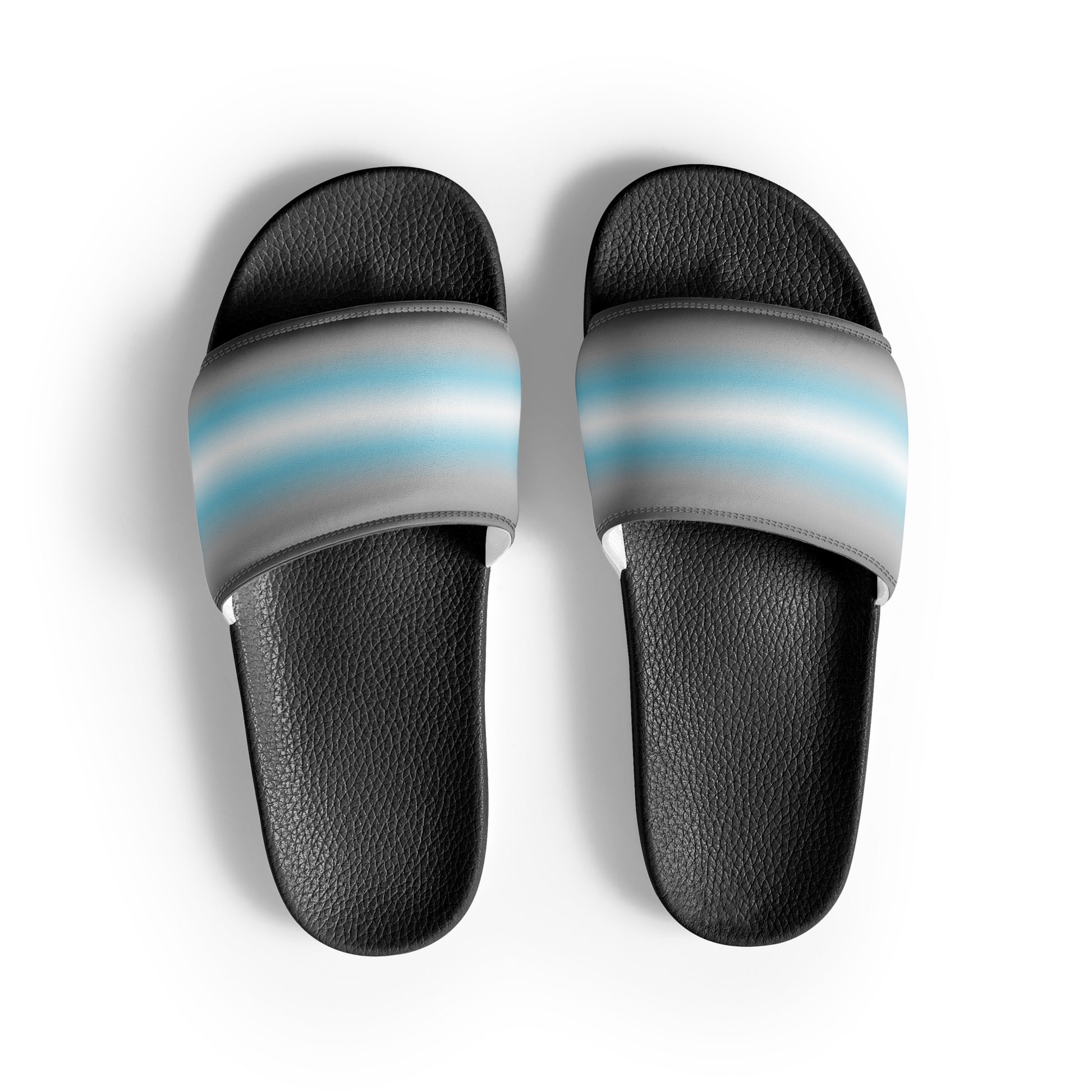 Demiboy Pride Mens Slides Sandals Black Demiboy mens-slides-black-front-660b57cd90d28