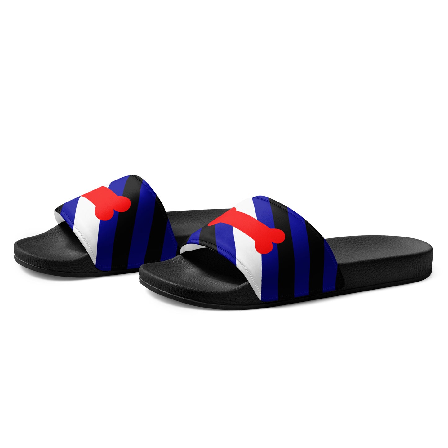 Puppy Pup Play Mens Slides Sandals mens-slides-black-left-front-660b4e21393a1