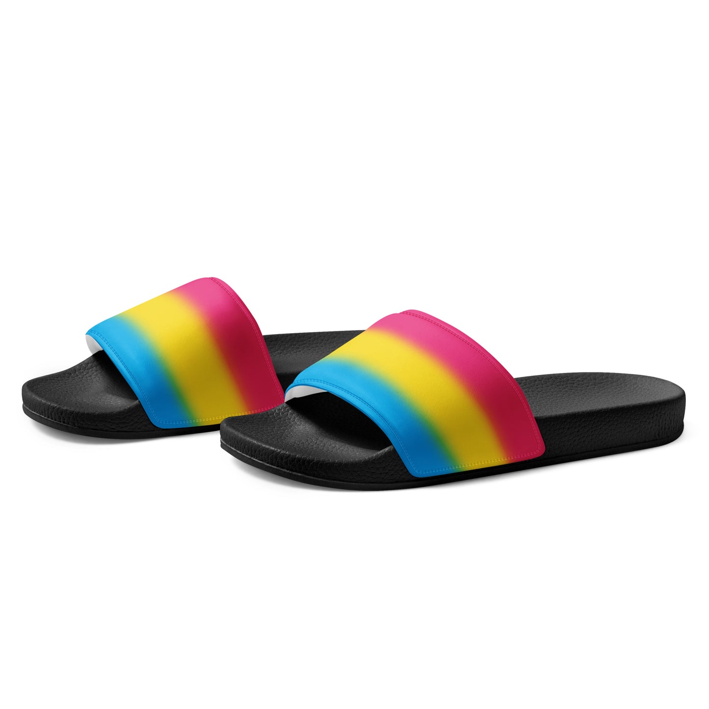 Pansexual Pan Pride Mens Slides Sandals mens-slides-black-left-front-660b4ed82f4a2