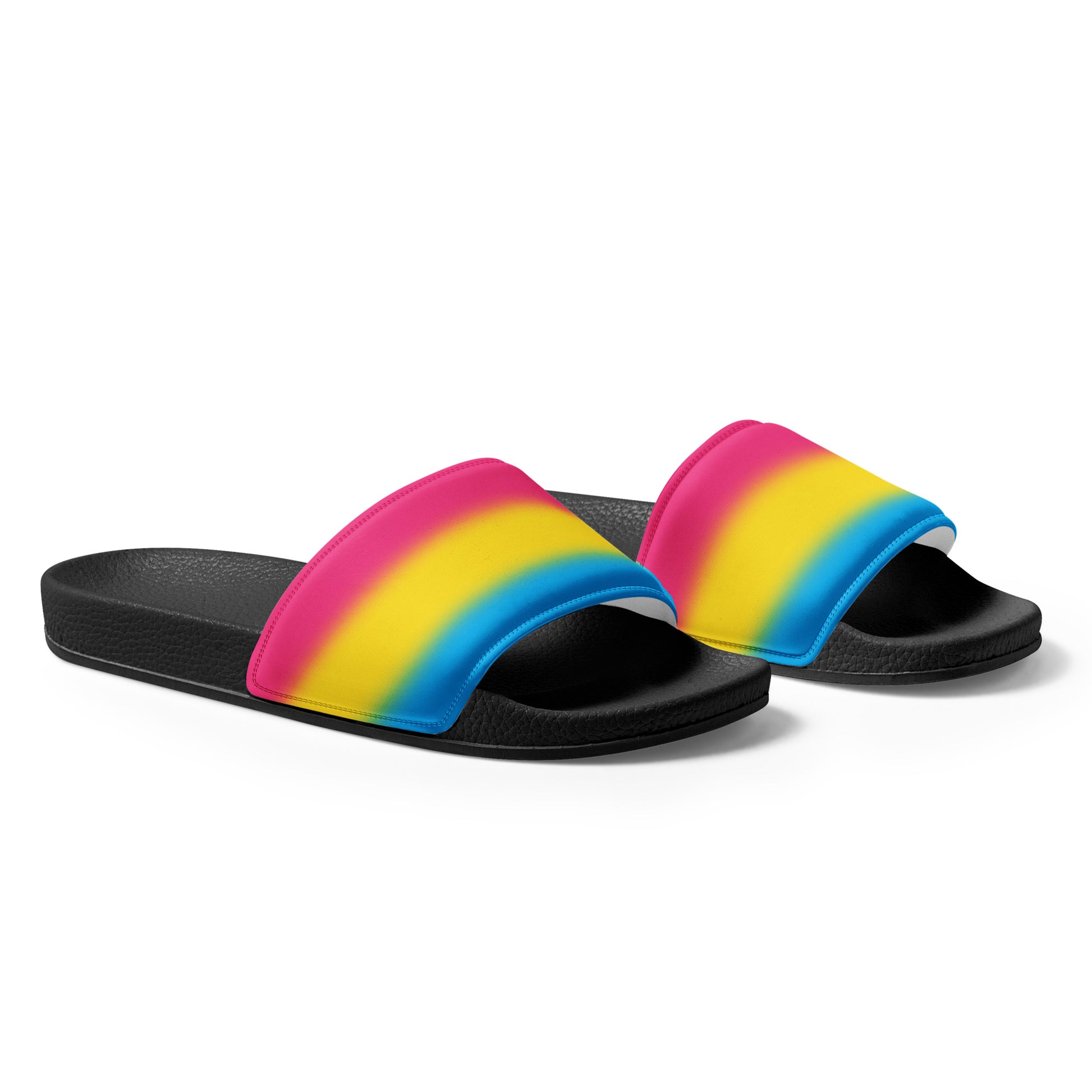 Pansexual Pan Pride Mens Slides Sandals mens-slides-black-right-front-660b4ed82f518