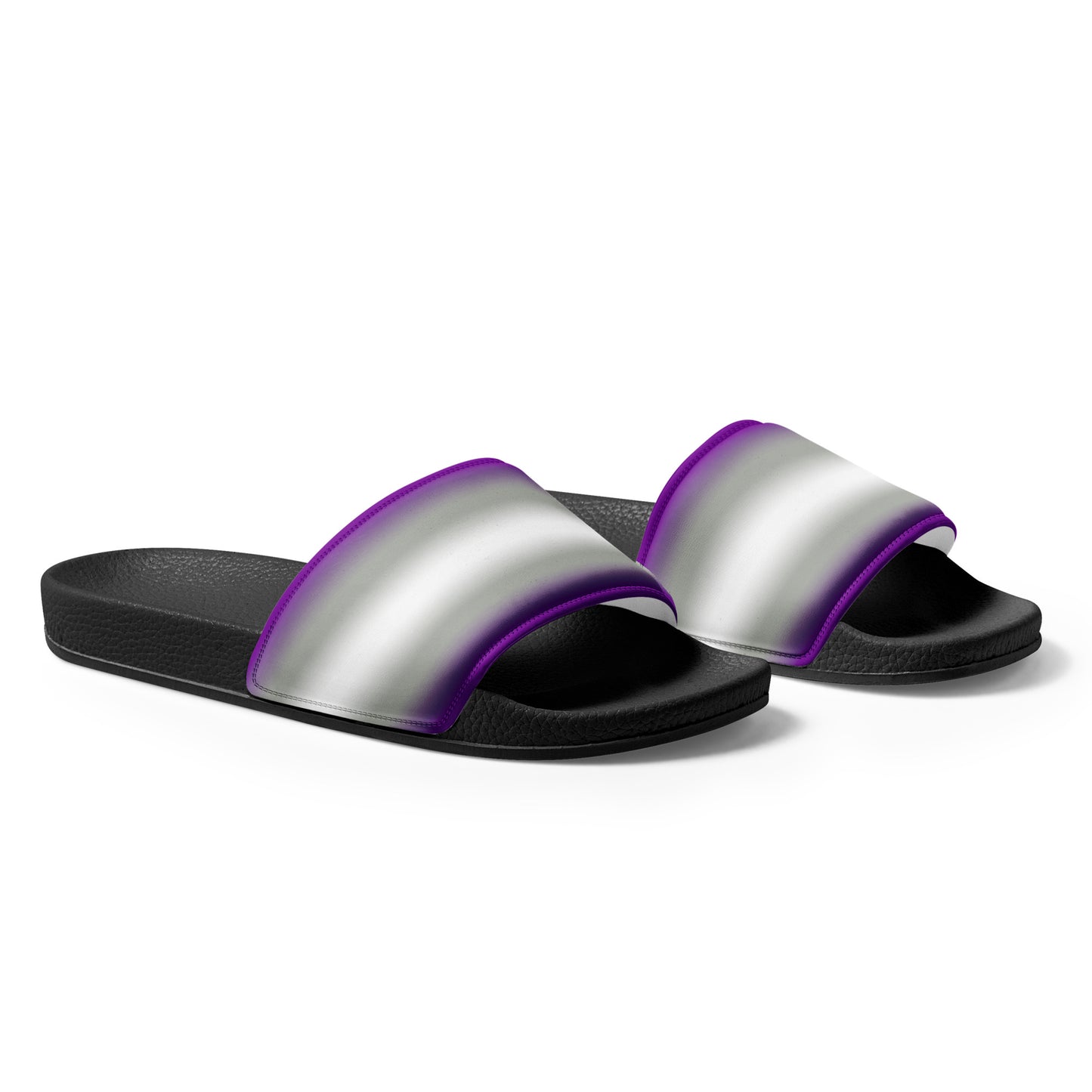 Greysexual Pride Mens Slides Sandals mens-slides-black-right-front-660b500f42018