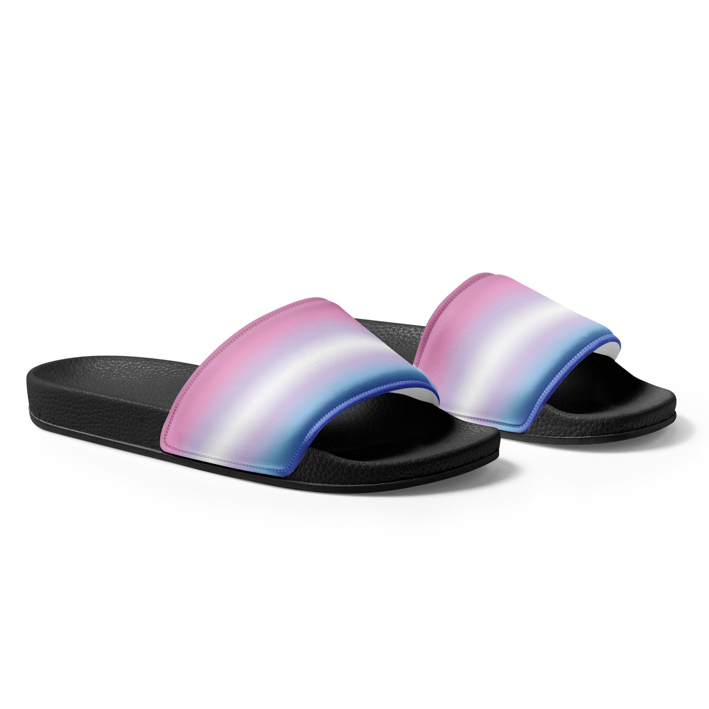 Bigender Pride Mens Slides Sandals mens-slides-black-right-front-660b587479c8d