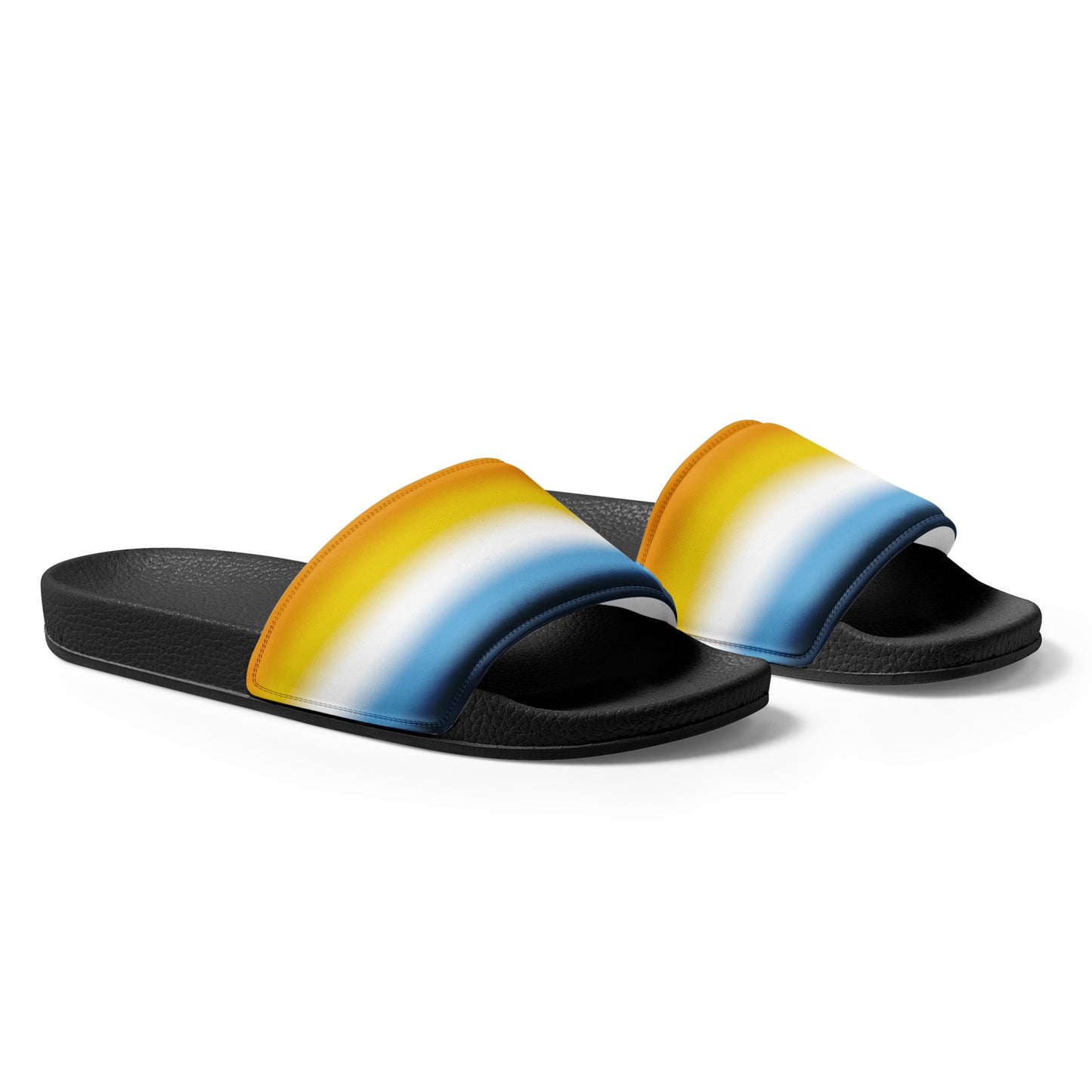 Aroace Pride Mens Slides Sandals mens-slides-black-right-front-660b5917ef8ca