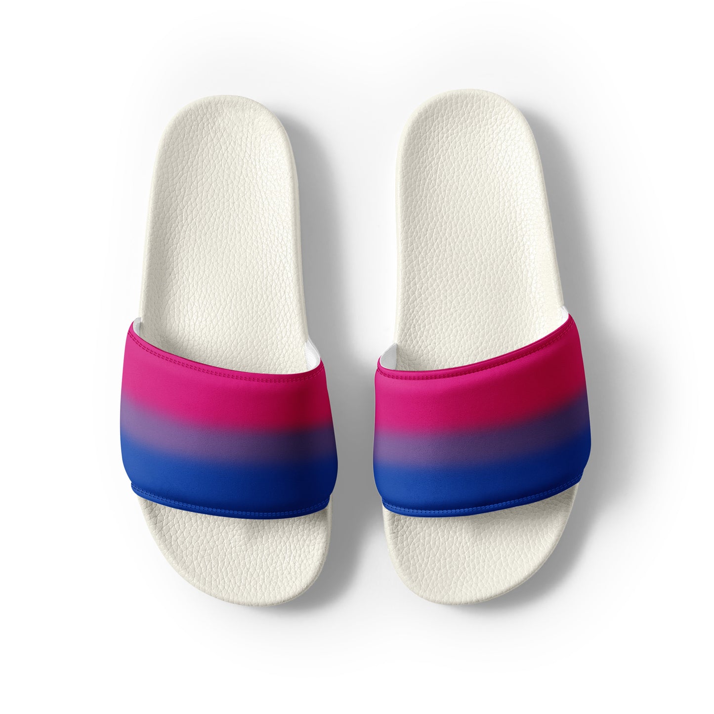 Bisexual Bi Pride Men’s Slides Sandals in Ombre mens-slides-white-front-2-660192751972f