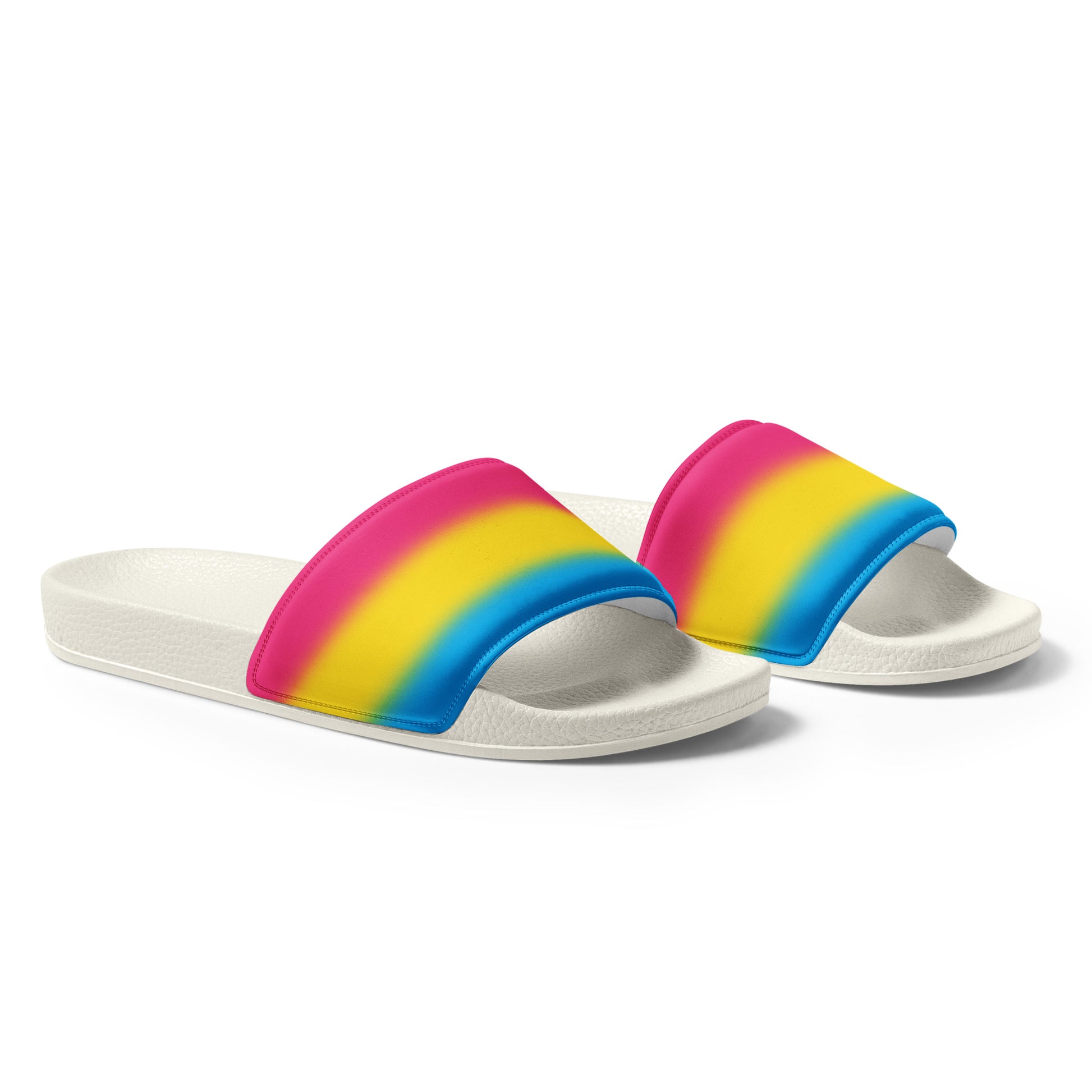 Pansexual Pan Pride Mens Slides Sandals mens-slides-white-right-front-660b4ed82f978