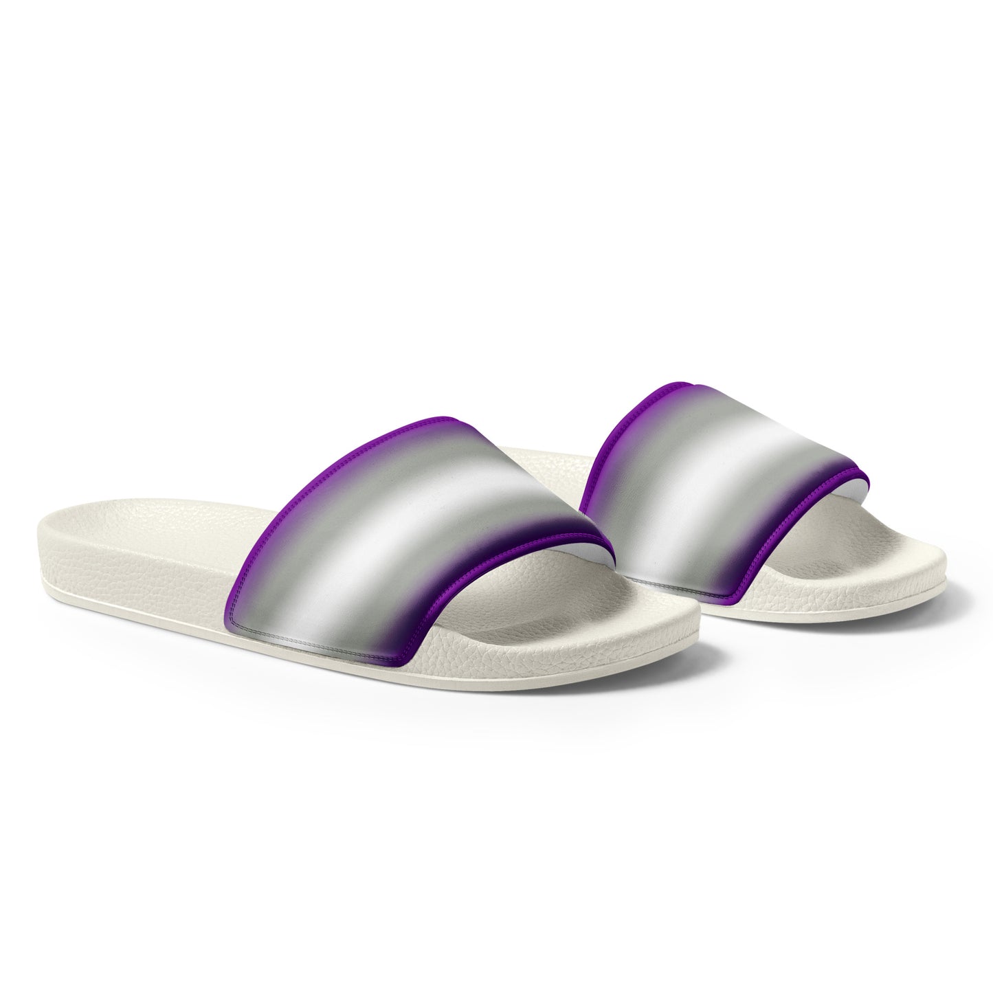 Greysexual Pride Mens Slides Sandals mens-slides-white-right-front-660b500f422ea