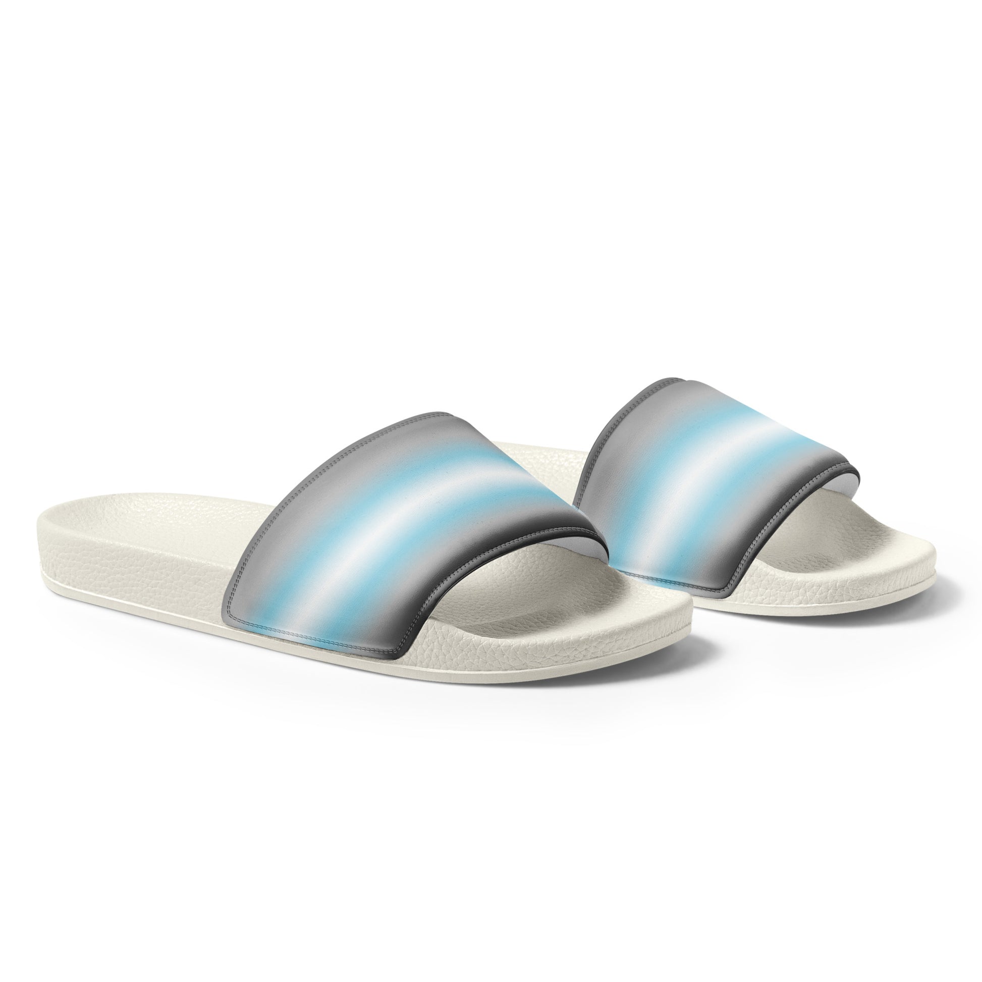 Demiboy Pride Mens Slides Sandals mens-slides-white-right-front-660b57cd922ed