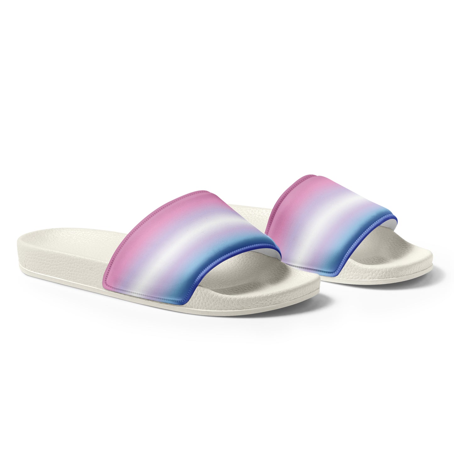 Bigender Pride Mens Slides Sandals mens-slides-white-right-front-660b587479fc8