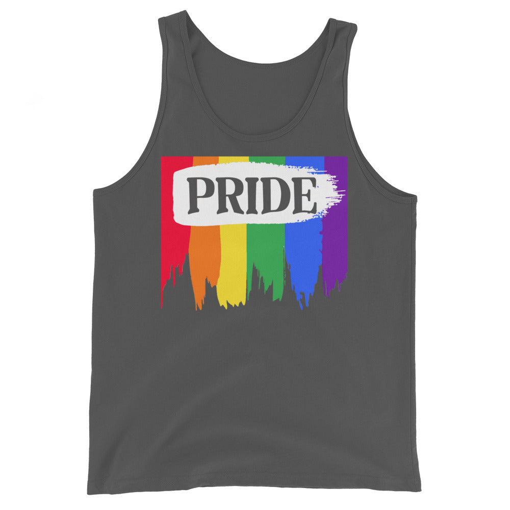 LGBTQ Pride Tank Top - Paint Asphalt Pride mens-staple-tank-top-asphalt-front-648cf0702f94b