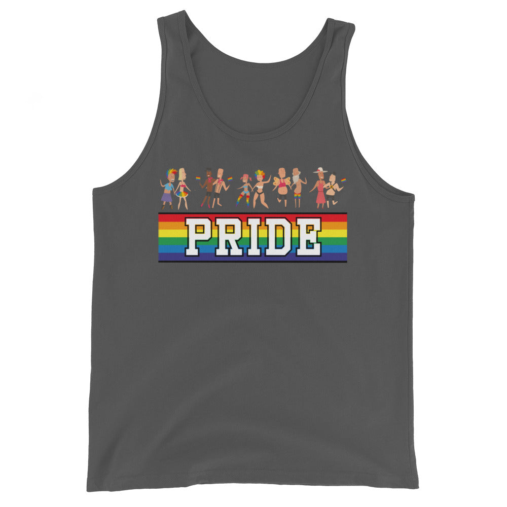 LGBTQ Pride Tank Top - Pride Parade Asphalt Pride mens-staple-tank-top-asphalt-front-648cf355bb663