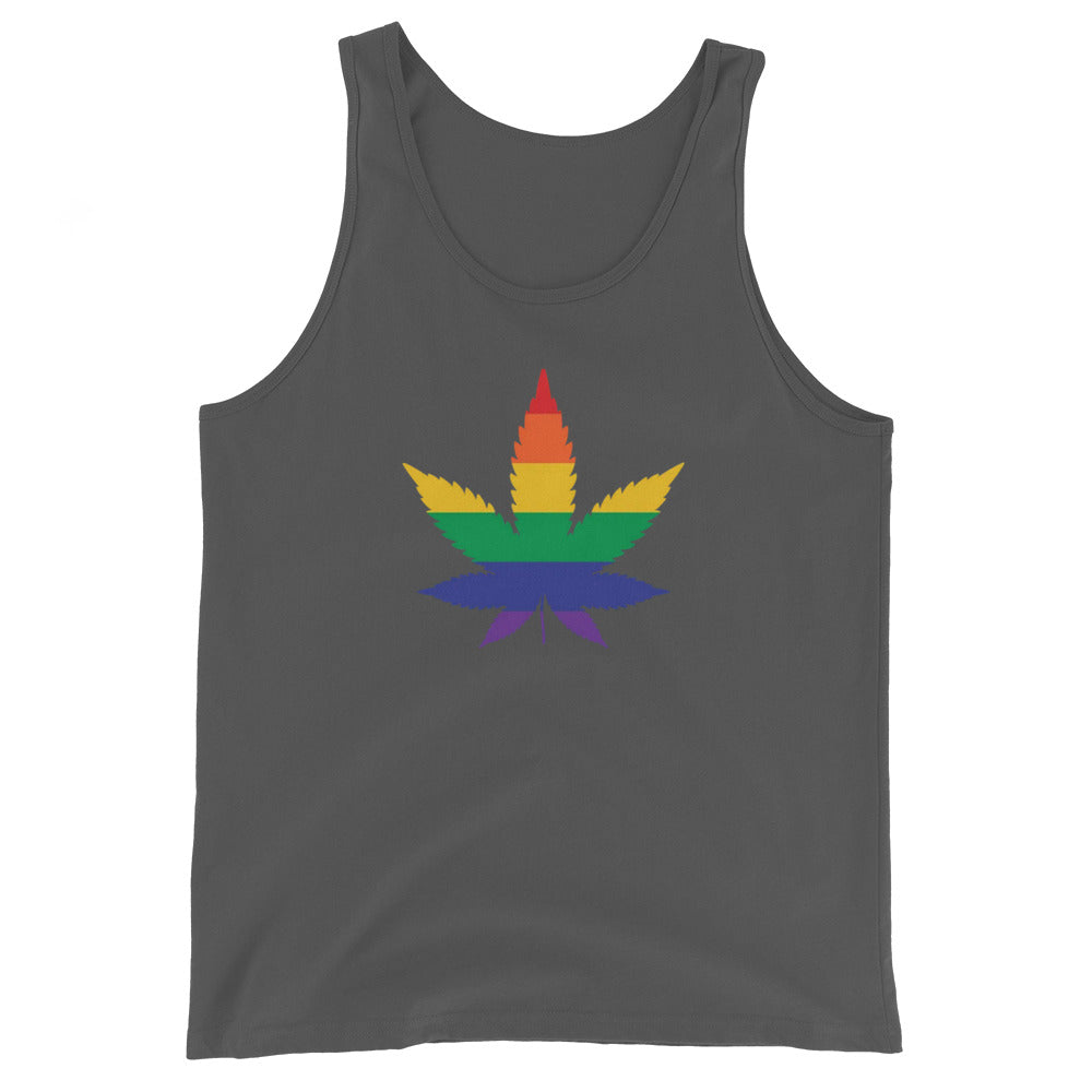 LGBTQ Pride Tank Top - Weed Asphalt Pride mens-staple-tank-top-asphalt-front-648d06fd188cb