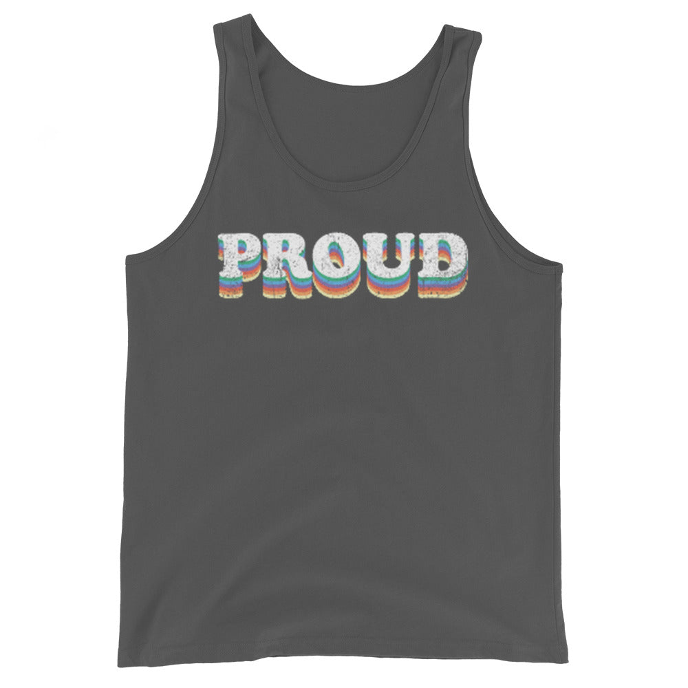 LGBTQ Pride Tank Top - Proud Asphalt Pride mens-staple-tank-top-asphalt-front-648d0884ce38f